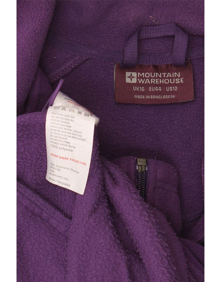 Mountain Warehouse Womens Fleece Jacket UK 16 Large Purple Polyester