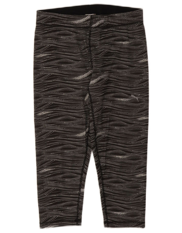 Puma Damen Capri-Leggings UK 14 Mittelschwarz gestreift Polyester