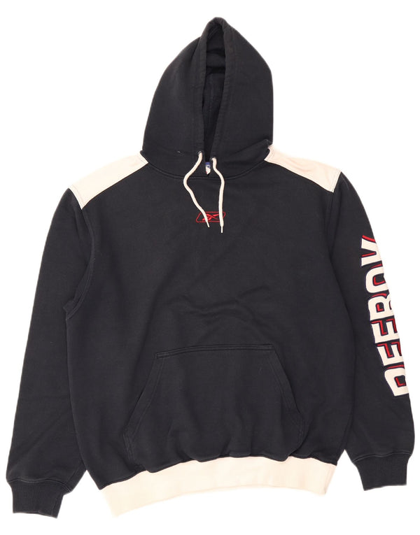Reebok Grafisk hættetrøje til mænd Large Navyblå Colourblock Bomuld