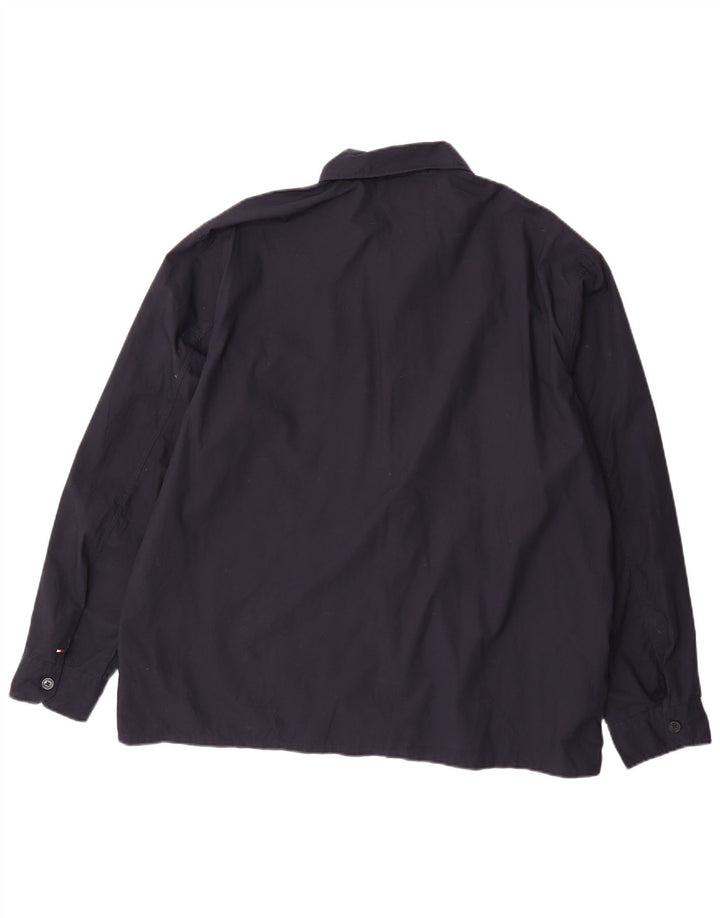 TOMMY HILFIGER Mens Shirt XL Navy Blue Cotton