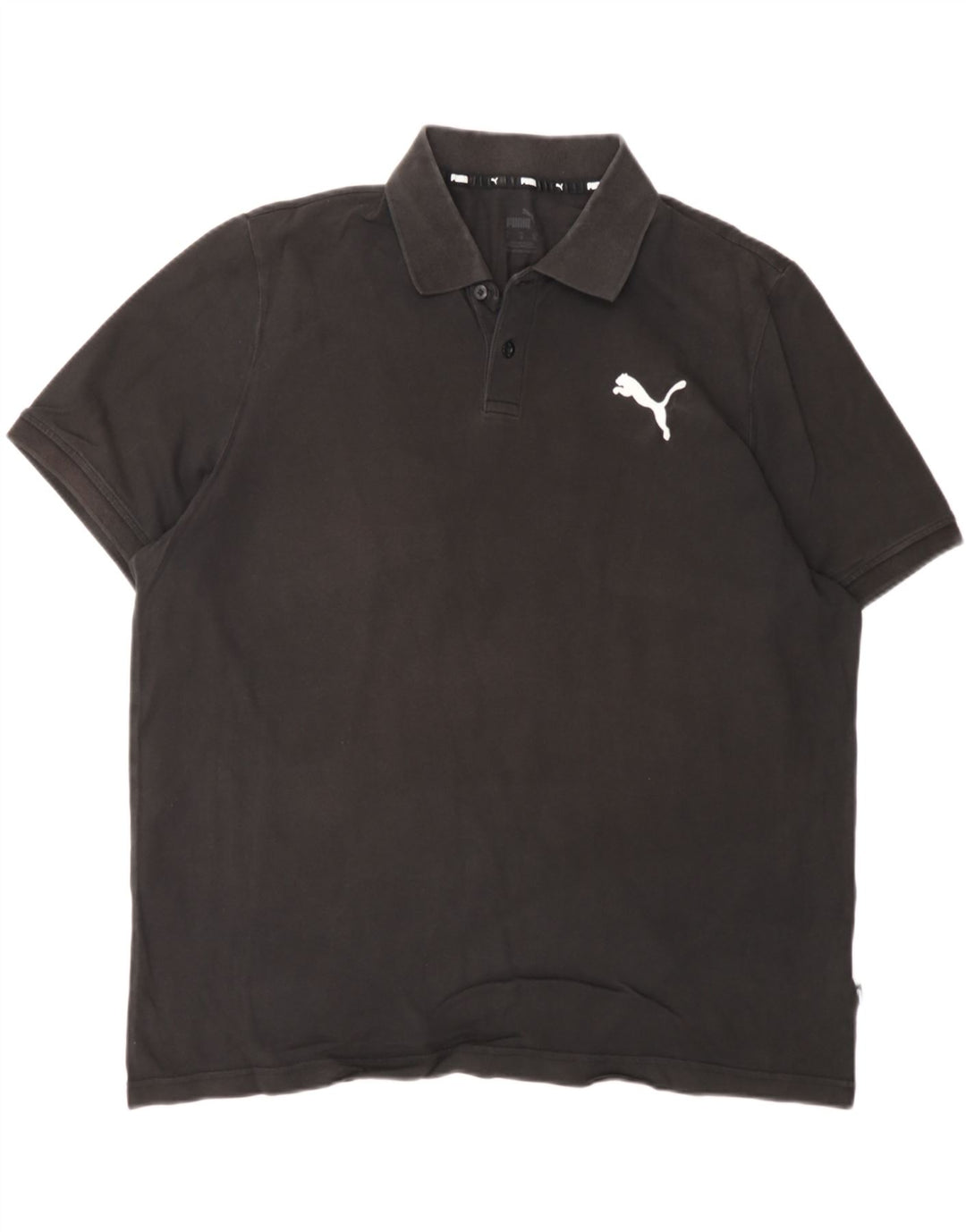 PUMA Mens Polo Shirt XL Black Cotton Vintage Puma and Second-Hand Puma from Messina Hembry 