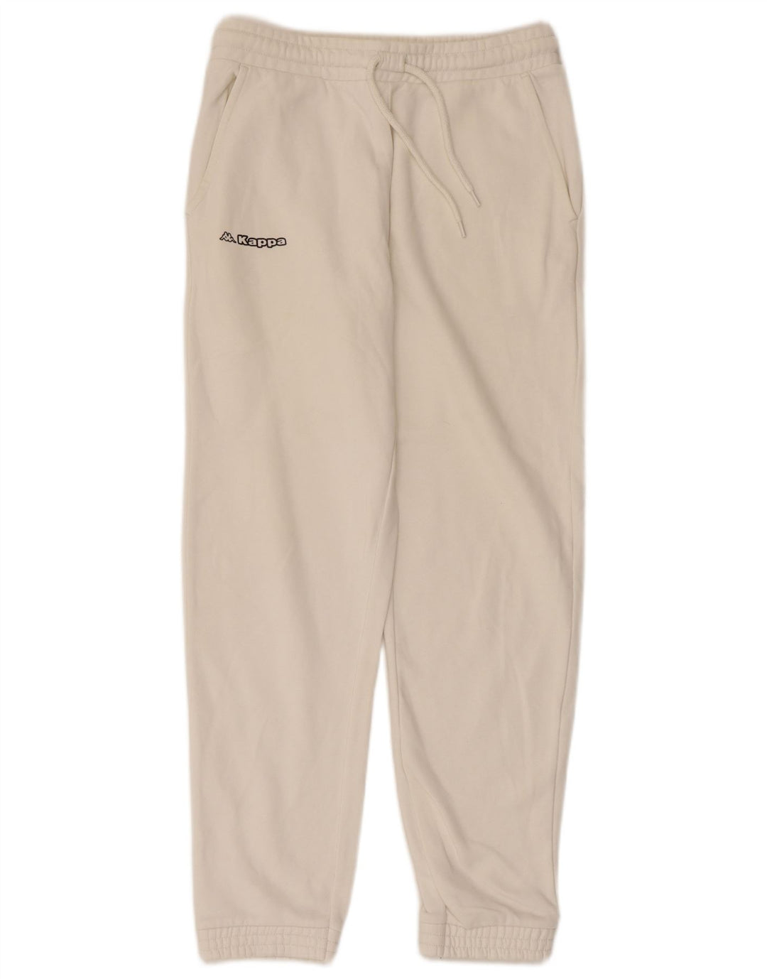KAPPA Mens Tracksuit Trousers Joggers Small  White Cotton