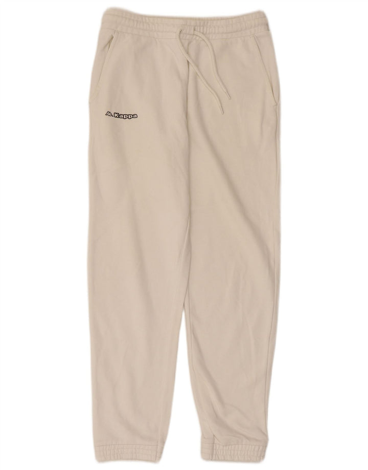 KAPPA Mens Tracksuit Trousers Joggers Small  White Cotton
