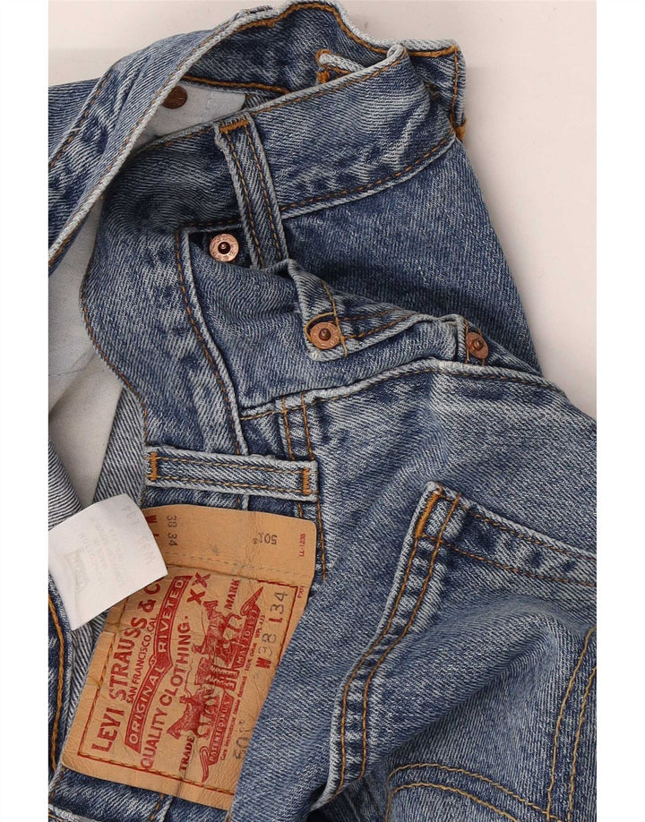 Levi's Herre 501 Straight Jeans W38 L34 Blue Cotton Classic