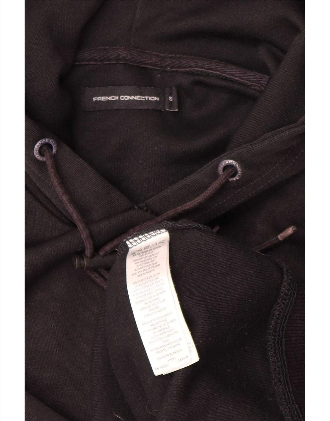 Maglione con cappuccio da uomo French Connection piccolo poliestere nero