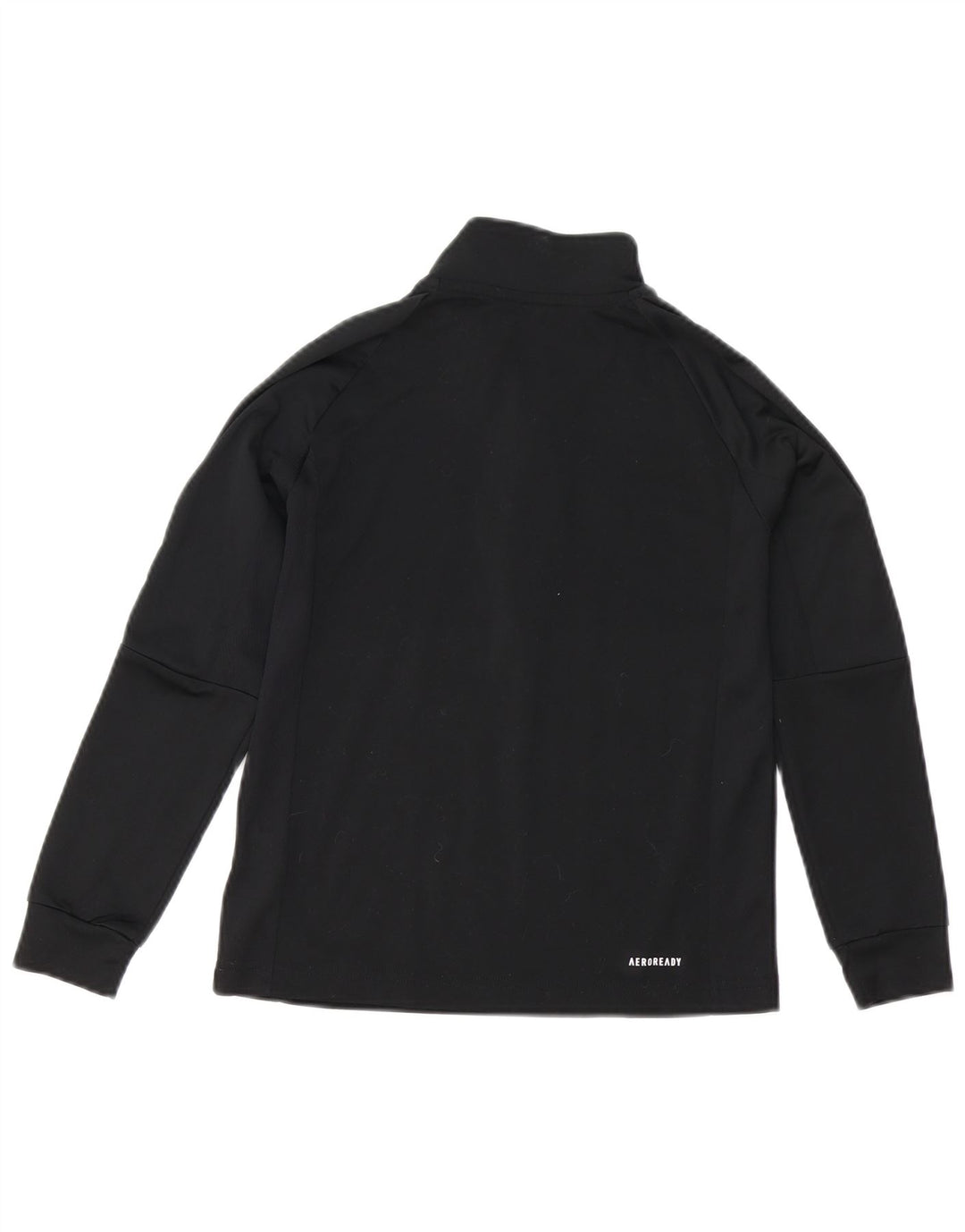 Top della tuta pullover Adidas Aeroready Zip Neck da ragazzo 9-10 anni nera