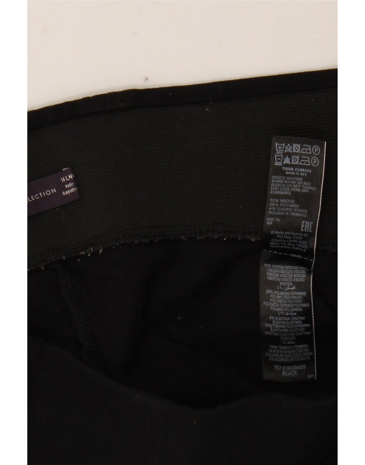 MARKS & SPENCER Womens Leggings UK 14 Large Black Viscose