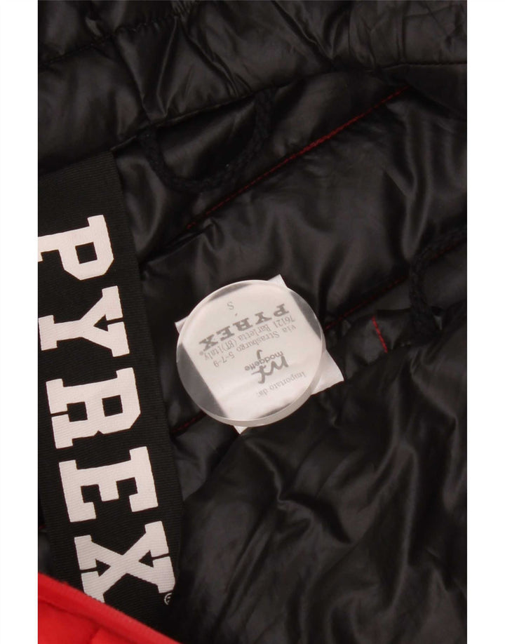 Женская стеганая куртка с капюшоном и графическим рисунком Pyrex UK 10, маленький красный полиэстер