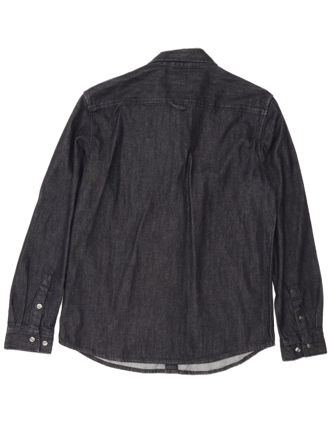 Zara Mens Denim Shirt Large Navy Blue Cotton