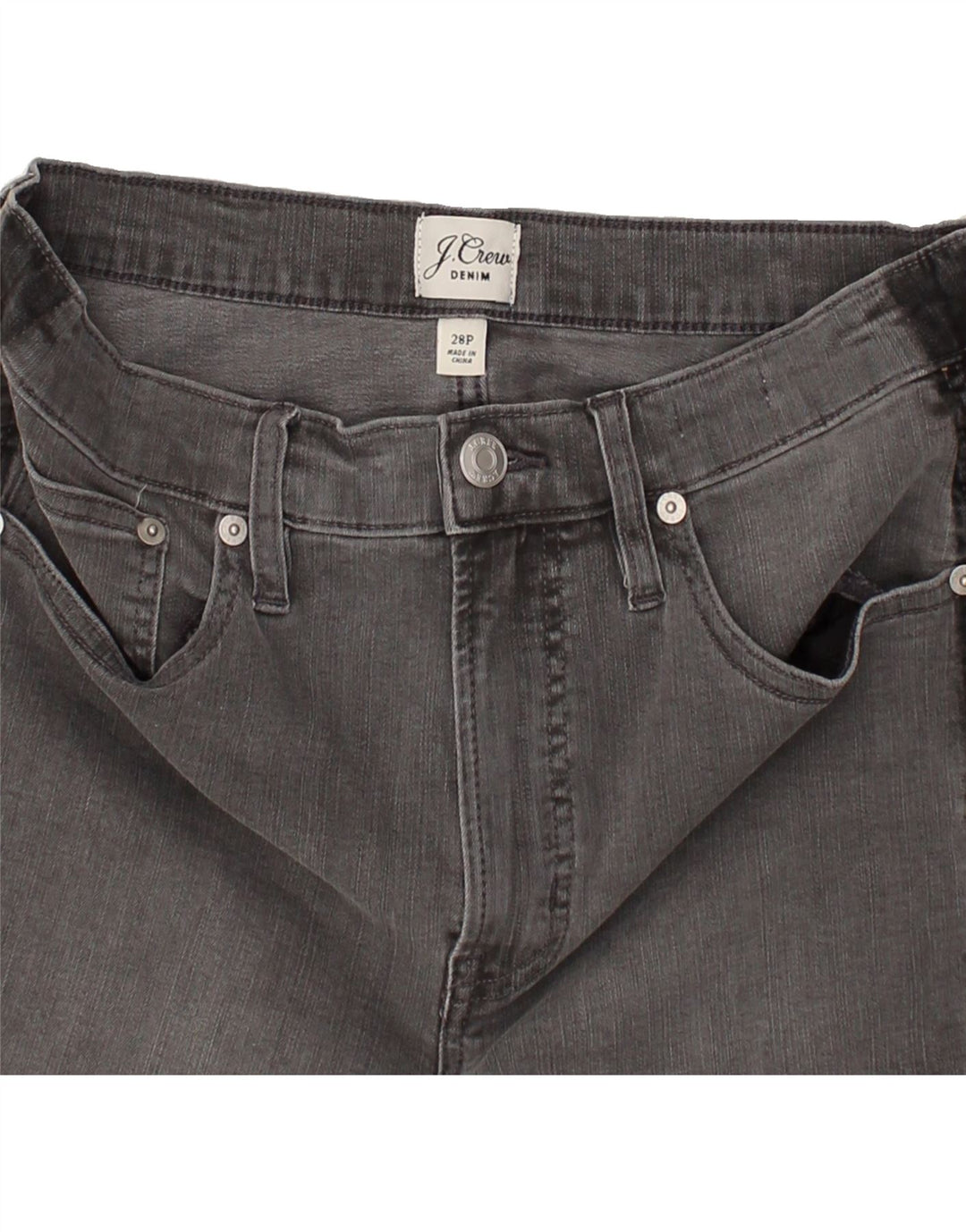 J. CREW Womens Petite Slim Jeans W28 L25 Grey Cotton | Vintage J. Crew | Thrift | Second-Hand J. Crew | Used Clothing | Messina Hembry 