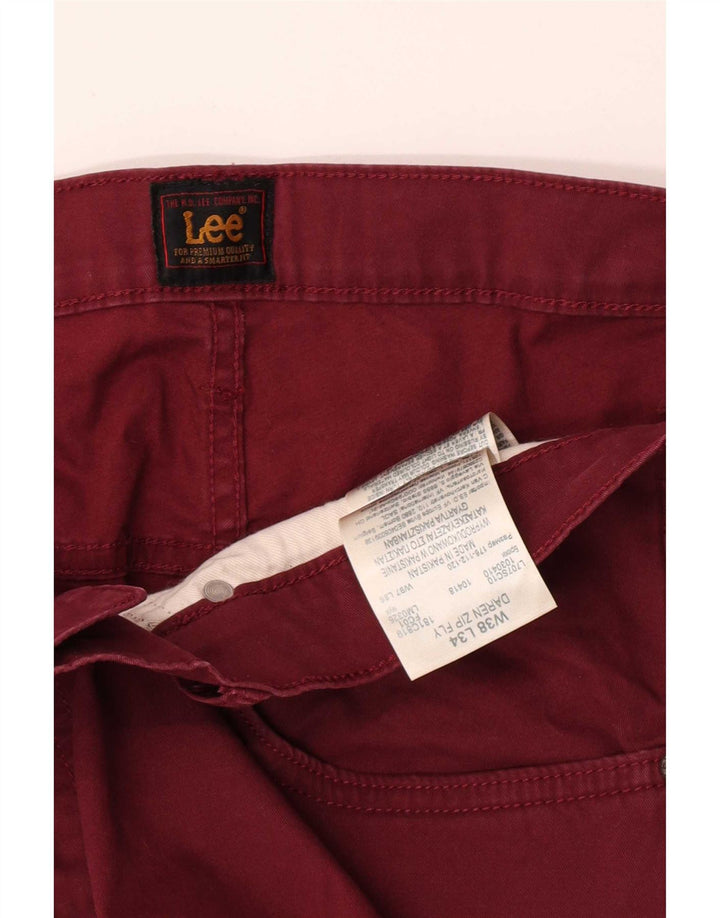 Lee Mens Casual Shorts W38 XL Maroon Cotton