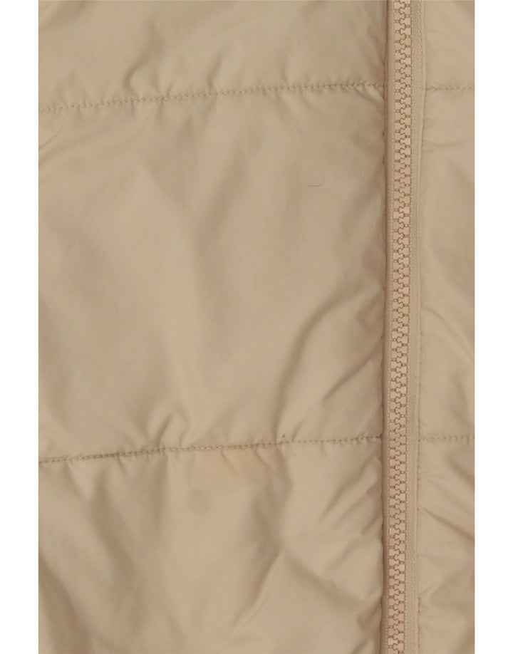 Adidas Womens Hooded Padded Jacket UK 14 Medium  Off White Polyester