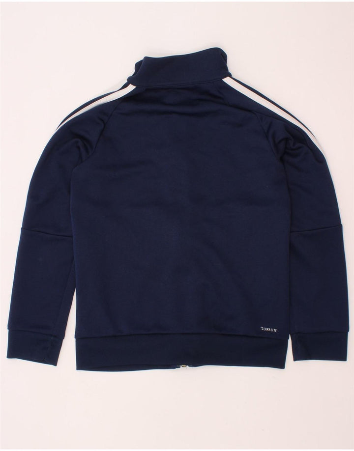 Jachetă de trening Climalite ADIDAS pentru băieți 7-8 ani, poliester bleumarin