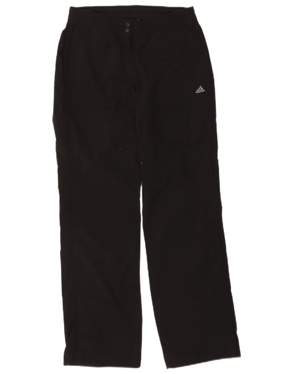 Adidas Womens Climalite Tracksuit Trousers UK 10 Small Black Polyester
