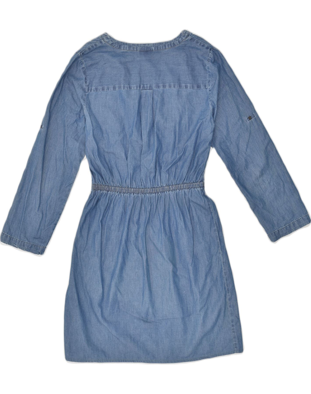 MOSSIMO Womens Long Sleeve A-Line Dress UK 4 XS Blue Cotton | Vintage Mossimo | Thrift | Second-Hand Mossimo | Used Clothing | Messina Hembry 