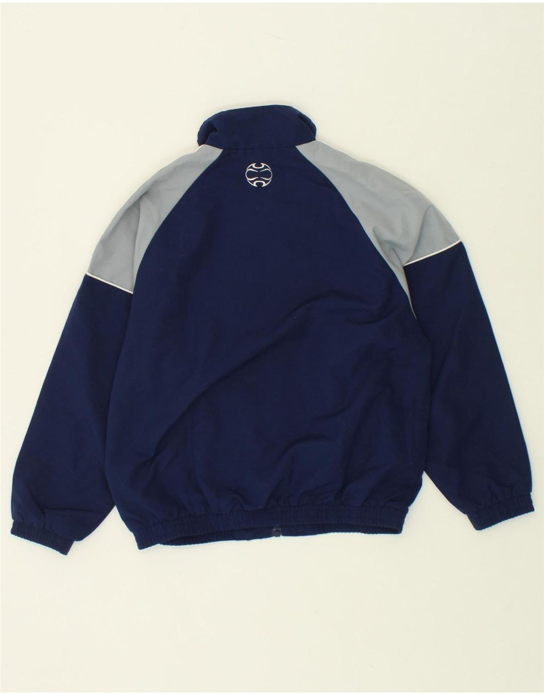 ADIDAS Boys Tracksuit Top Jacket 9-10 Years Navy Blue Colourblock Vintage Adidas and Second-Hand Adidas from Messina Hembry 
