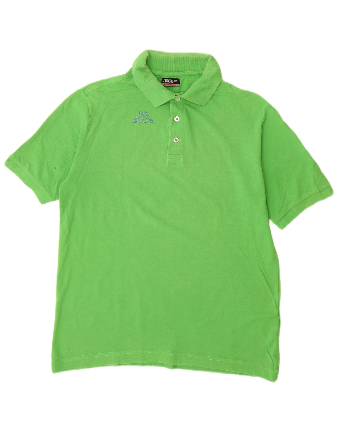 Cămașă polo KAPPA pentru bărbați, bumbac verde mediu