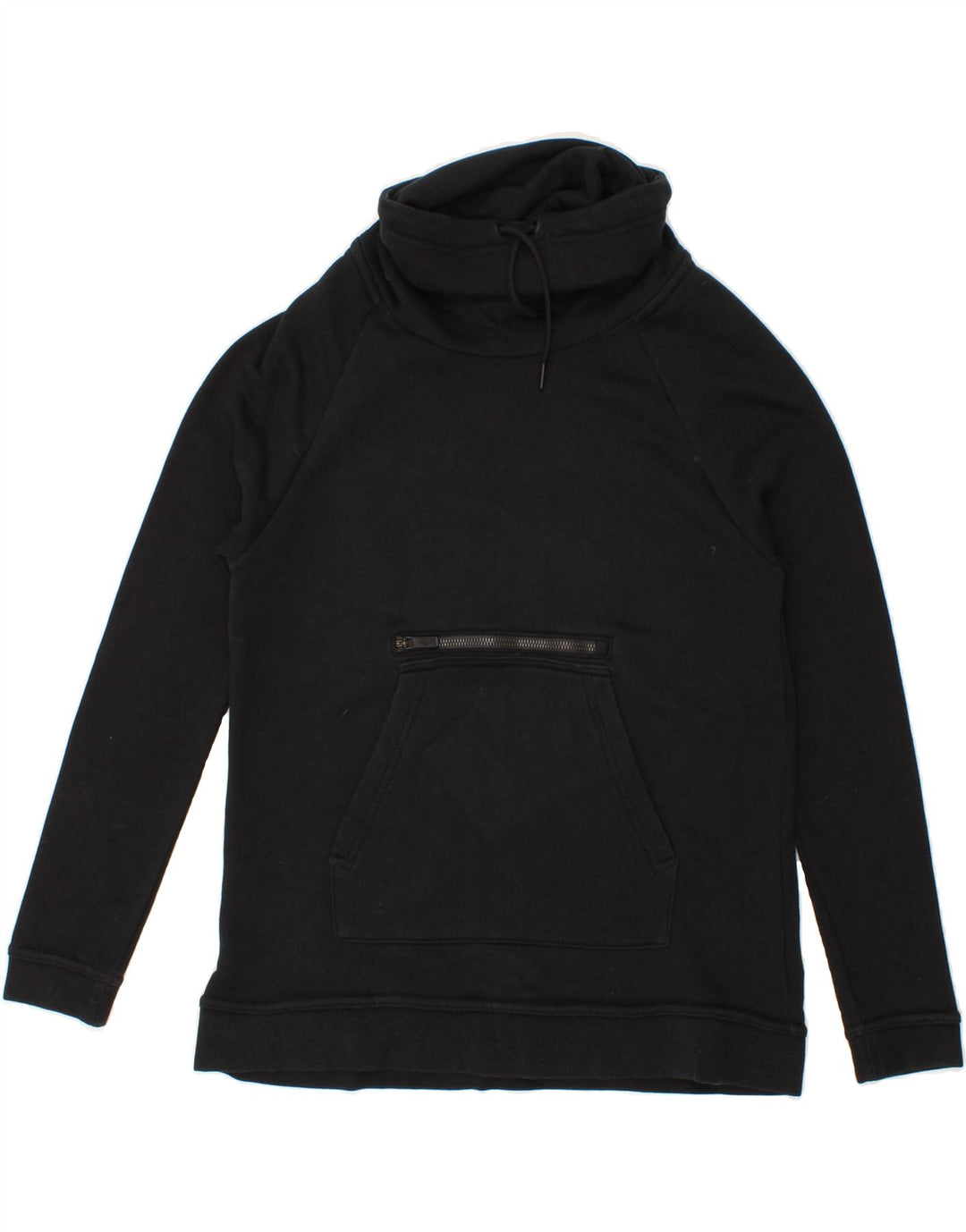 NIKE Womens Roll Neck Sweatshirt Jumper UK 10 Small Black Cotton Vintage Nike and Second-Hand Nike from Messina Hembry 
