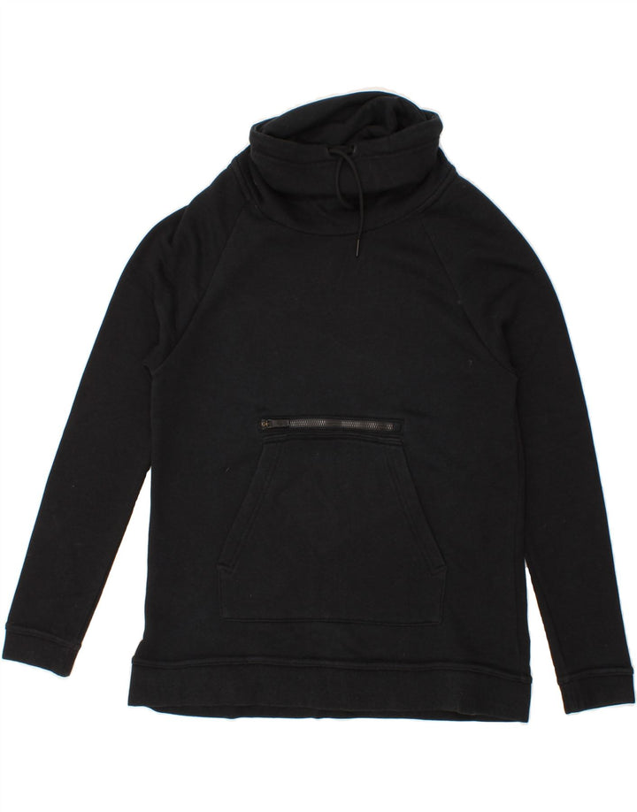 NIKE Womens Roll Neck Sweatshirt Jumper UK 10 Small Black Cotton Vintage Nike and Second-Hand Nike from Messina Hembry 