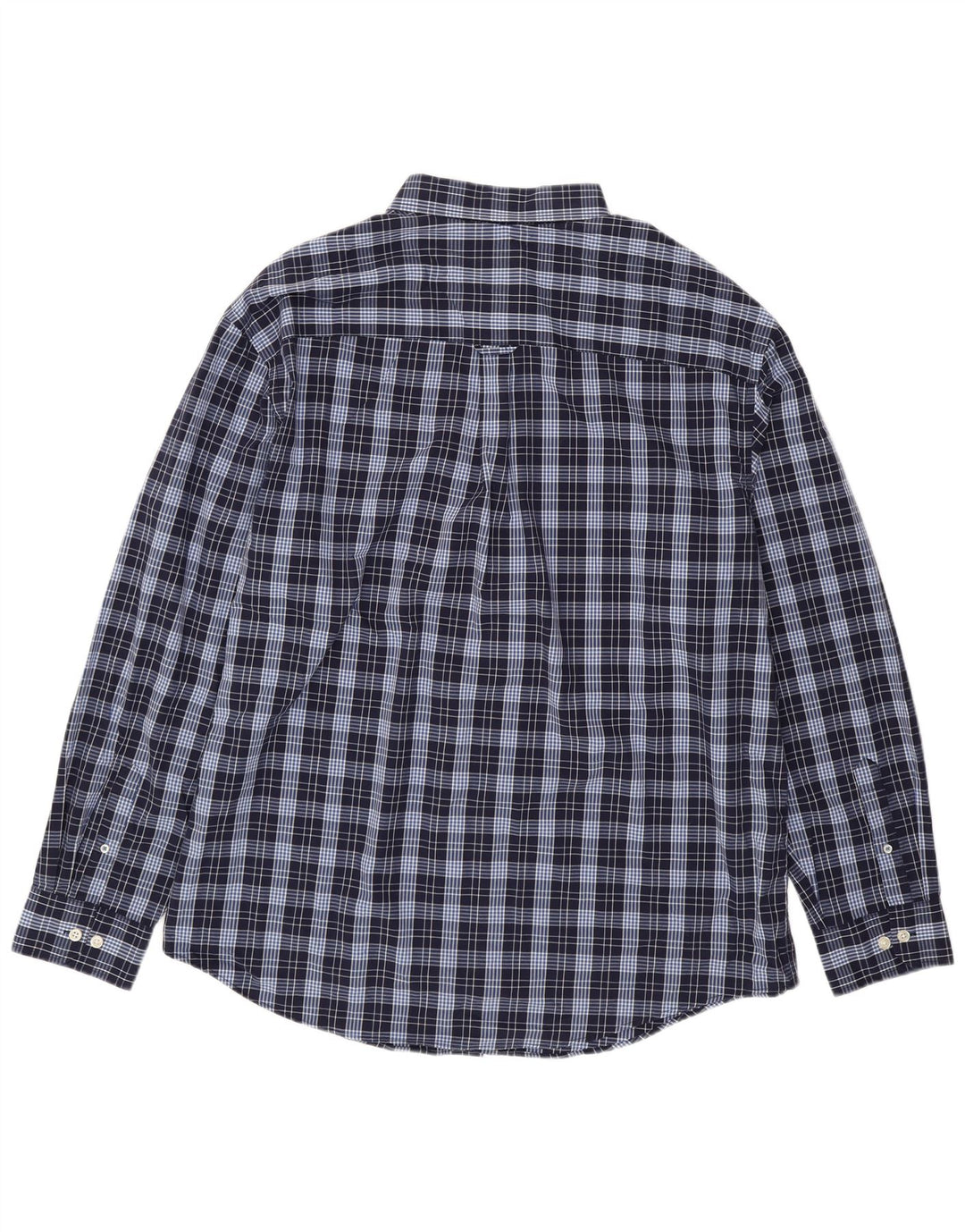 Izod Mens Shirt 2XL Navy Blue Check Cotton
