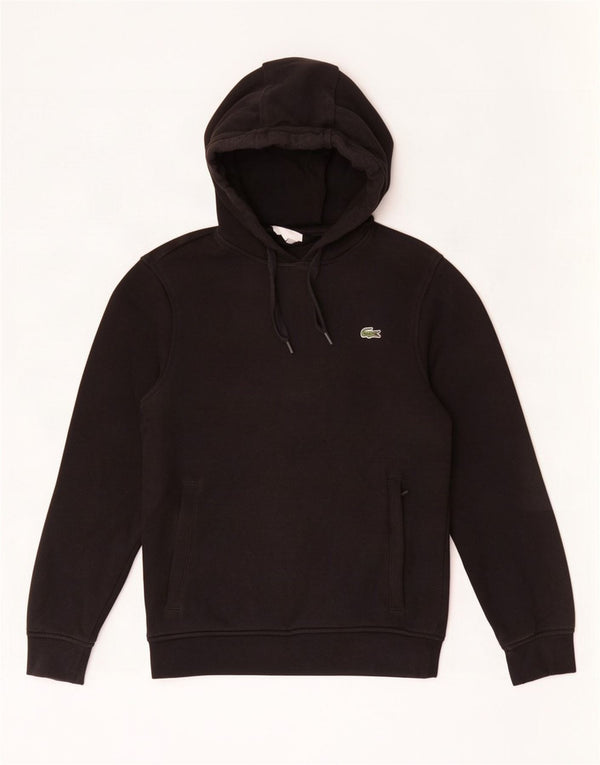 Lacoste Mens Classic Fit kapucnis pulóver 2-es méretű XS fekete pamut