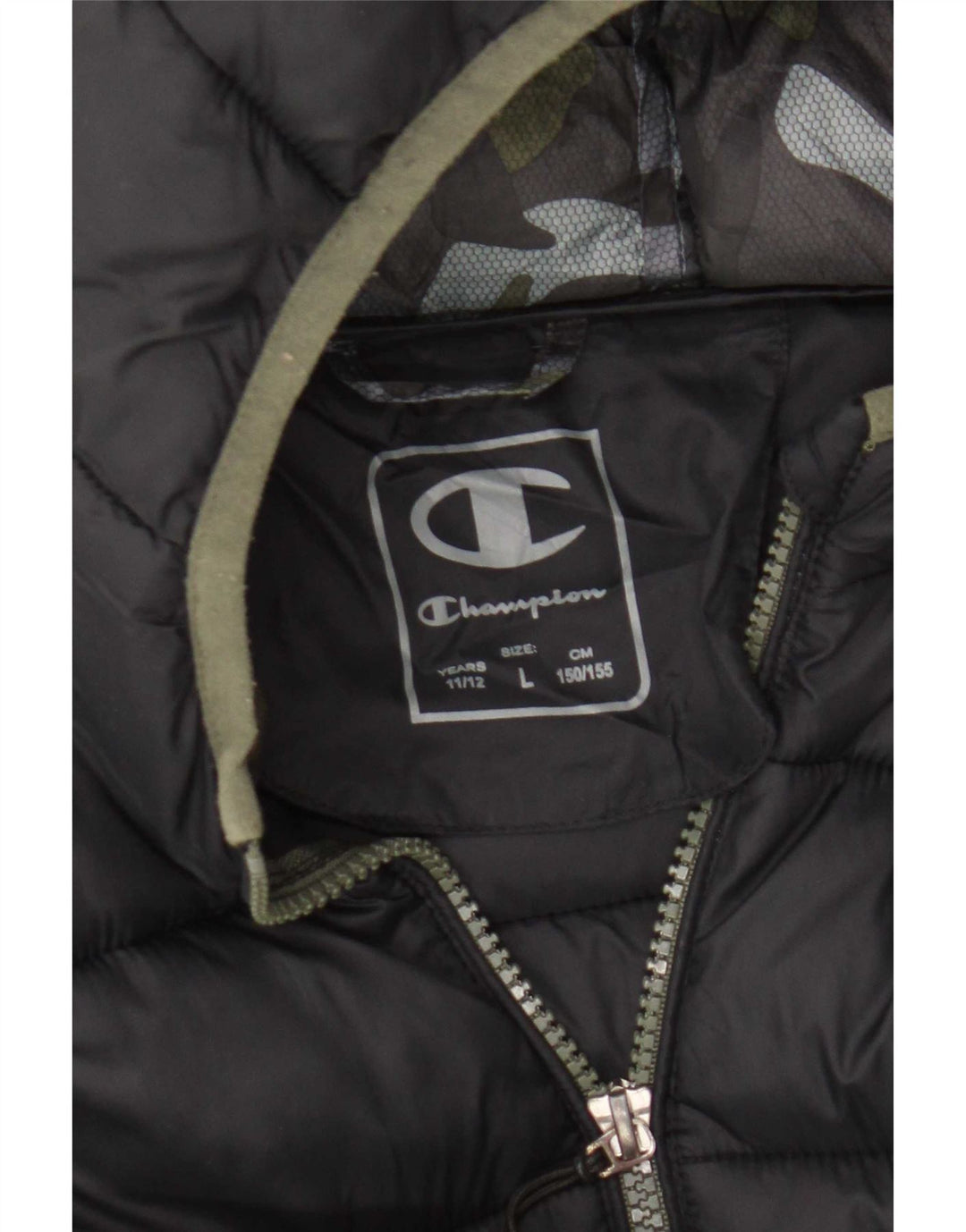 Champion Boys Hooded Padded Jacket 11-12 Years Large Black