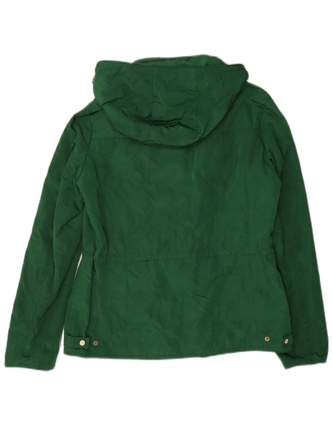 Zara Chaqueta utilitaria acolchada con capucha para mujer Reino Unido 44 Poliéster verde grande