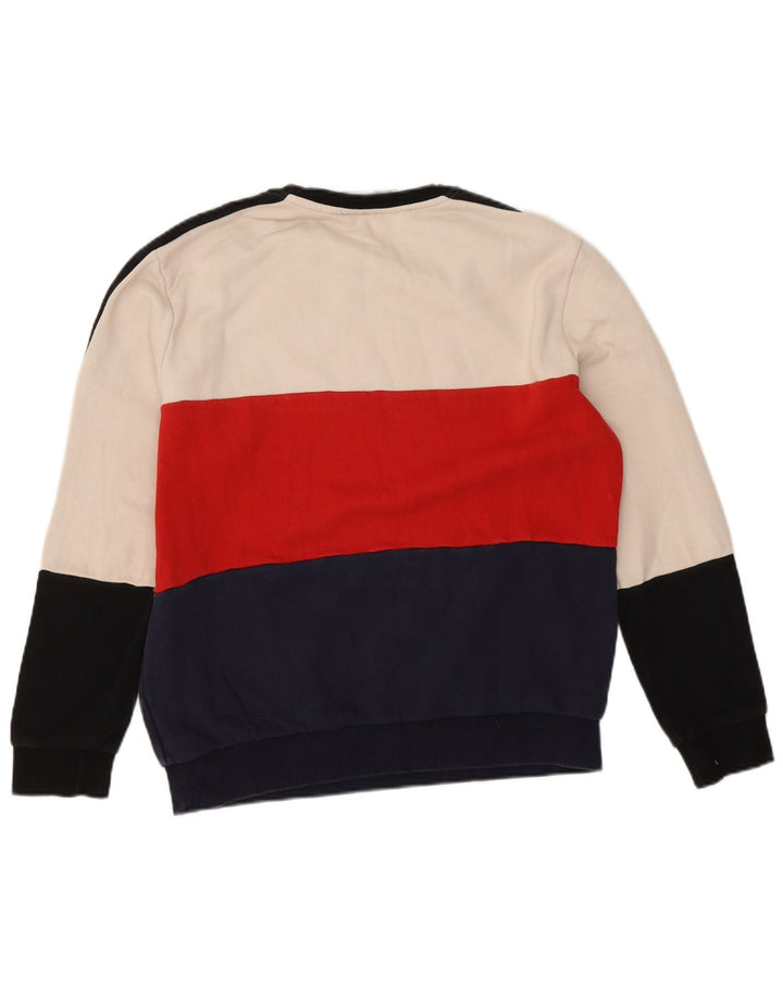 Fila Mens Graphic Sweatshirt Jumper Small Multicoloured Colourblock Cotton