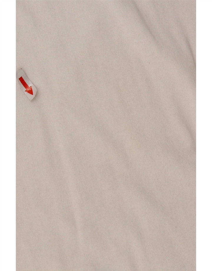 Top da donna Benetton manica lunga UK 14 medio bianco