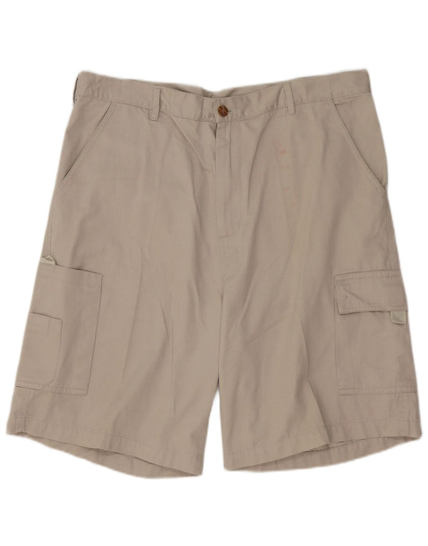 Vintage Herre Classic Fit Cargo Shorts IT 54 2XL W42 Grå Bomuld