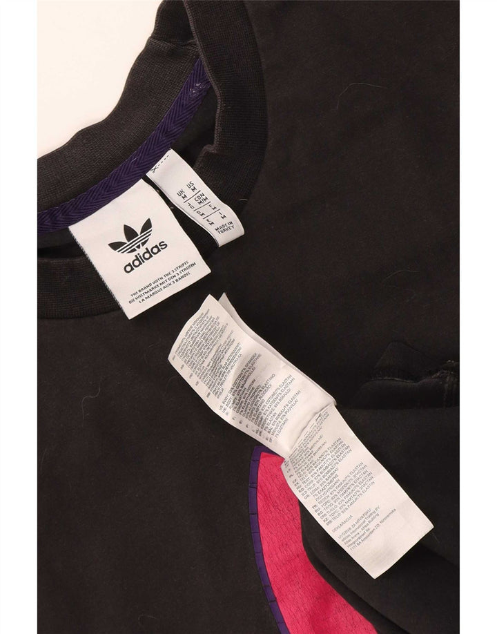 T-shirt grafica da uomo Adidas Top in cotone nero medio