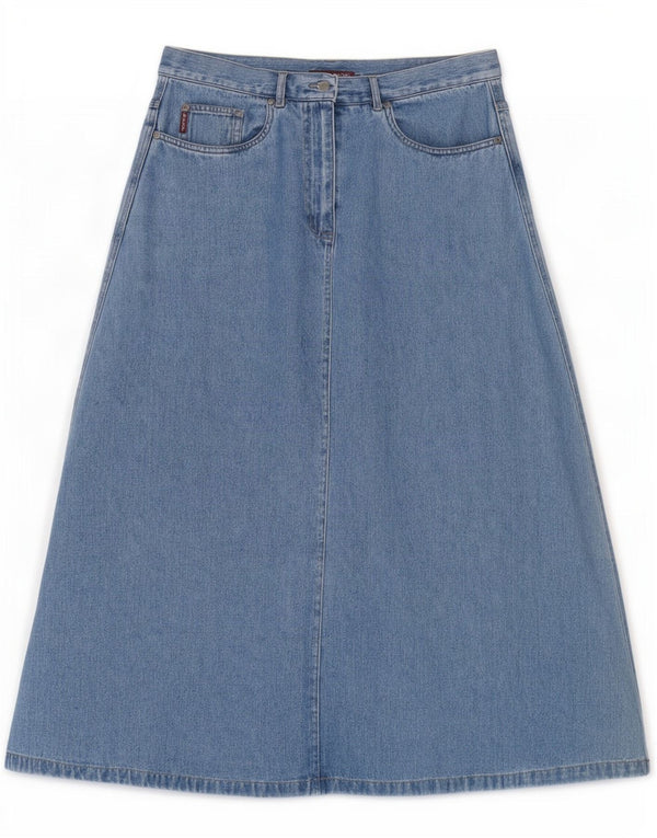 Next Womens High Waist Denim Skirt UK 10 Small W24 Blue Cotton