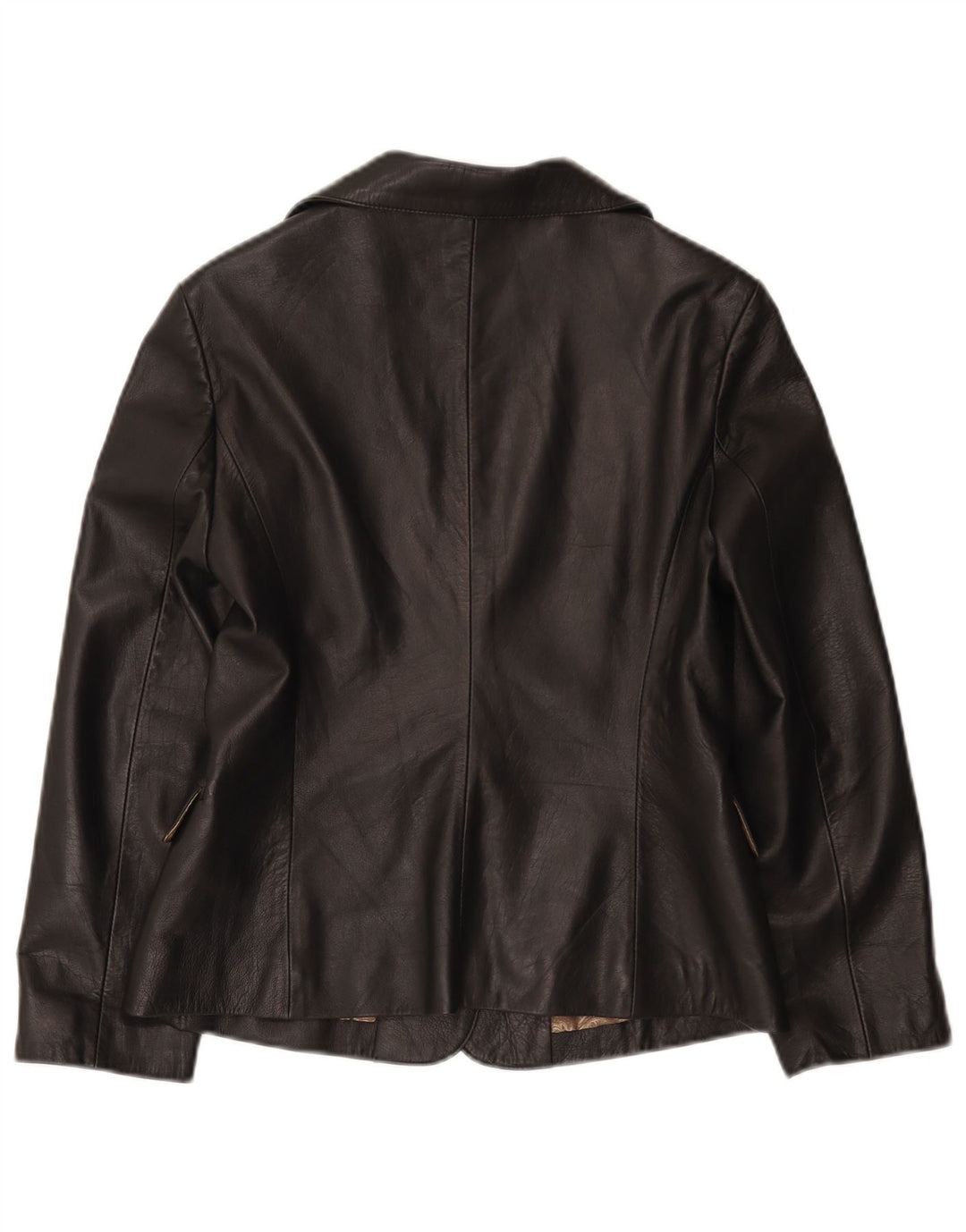 Giacca blazer in pelle da donna a 1 bottone Icinoo UK 10 piccola nera