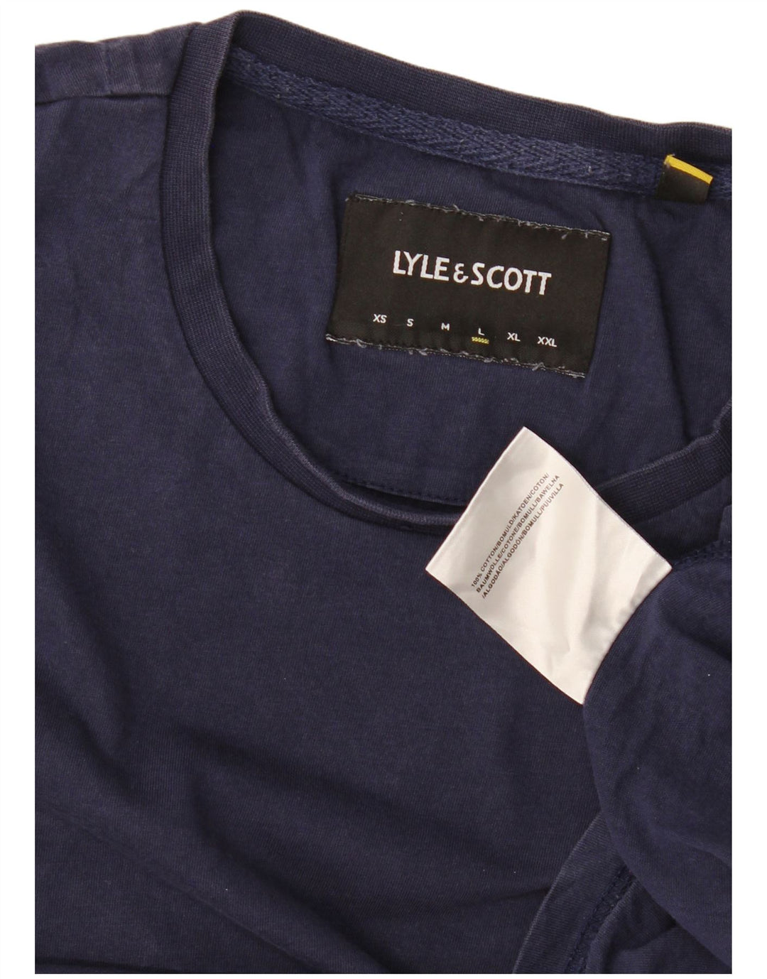 Lyle & Scott Herre T-shirt Top Stor marineblå bomuld