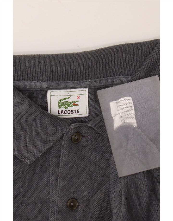 Lacoste Mens Polo Shirt Size 7 2XL Grey Cotton