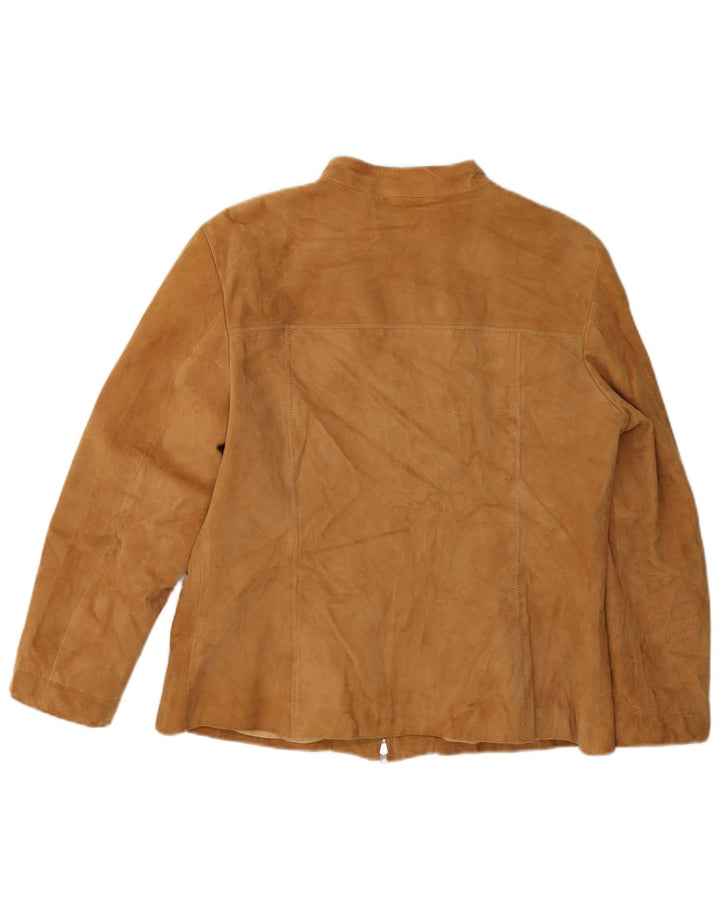 Giacca in pelle scamosciata da donna Moonstone IT 46 Large in pelle marrone
