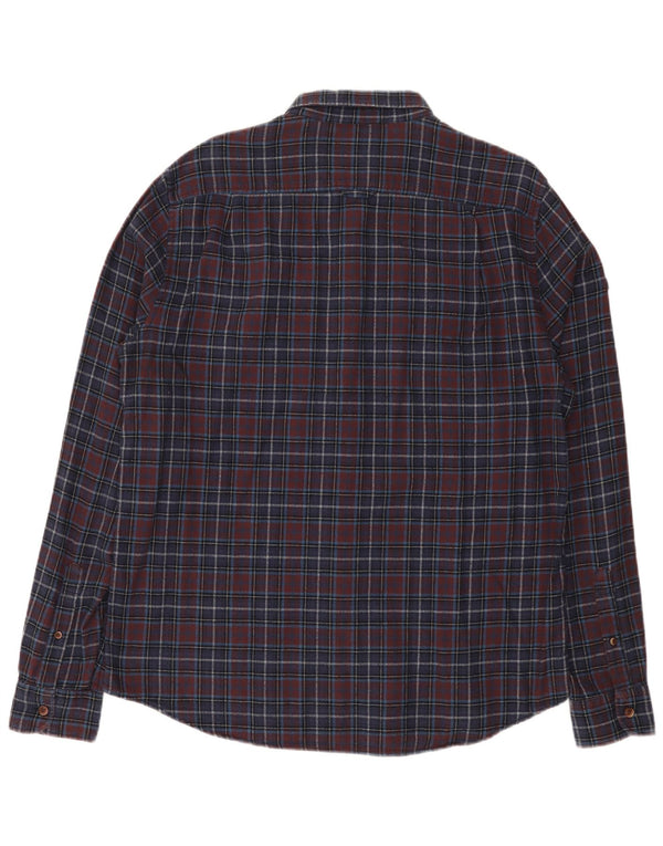Cămașă de flanel Superdry pentru bărbați, cu tăiere obișnuită, 2XL, albastru bleumarin