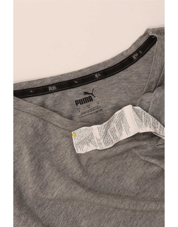Puma Herren T-Shirt Top Small Grau Baumwolle
