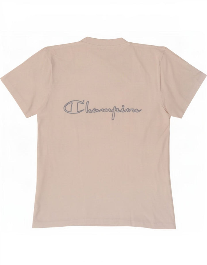 Champion Mens Graphic T-Shirt Top Small White Cotton