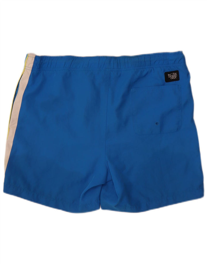 Nike Mens Swimming Shorts Medium Blue Colourblock Polyester