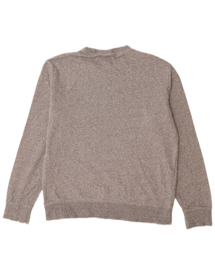 Marks & Spencer Herren-Sweatshirt-Pullover aus mittelgrauer Baumwolle