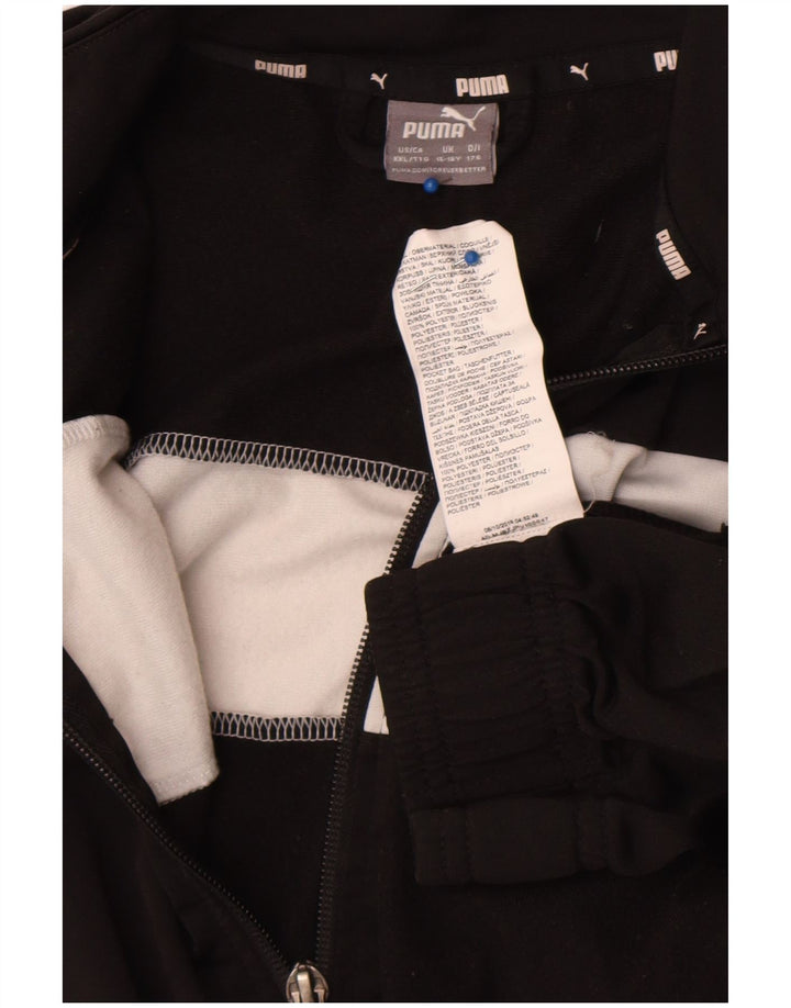 Puma Veste de Survêtement Garçon 15-16 ans Noir Colorblock Polyester