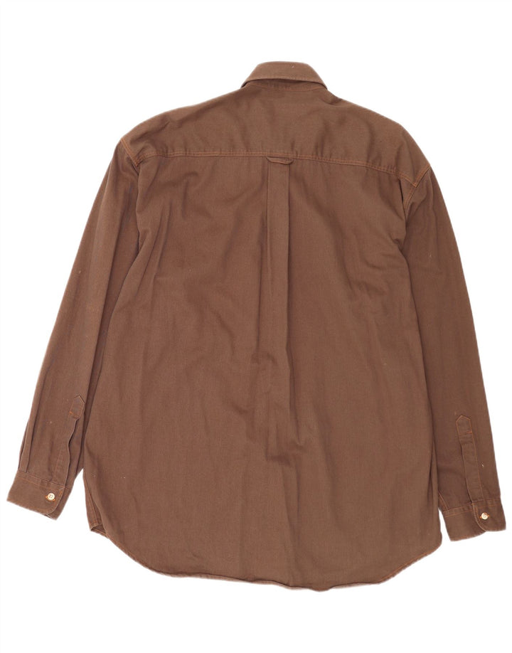 Invicta Mens Shirt 2XL Brown Cotton