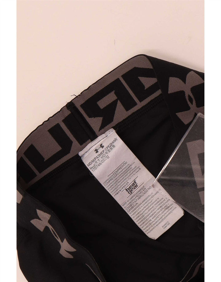 Under Armour Boys Graphic Leggings 9-10 Years Medium Black Polyester