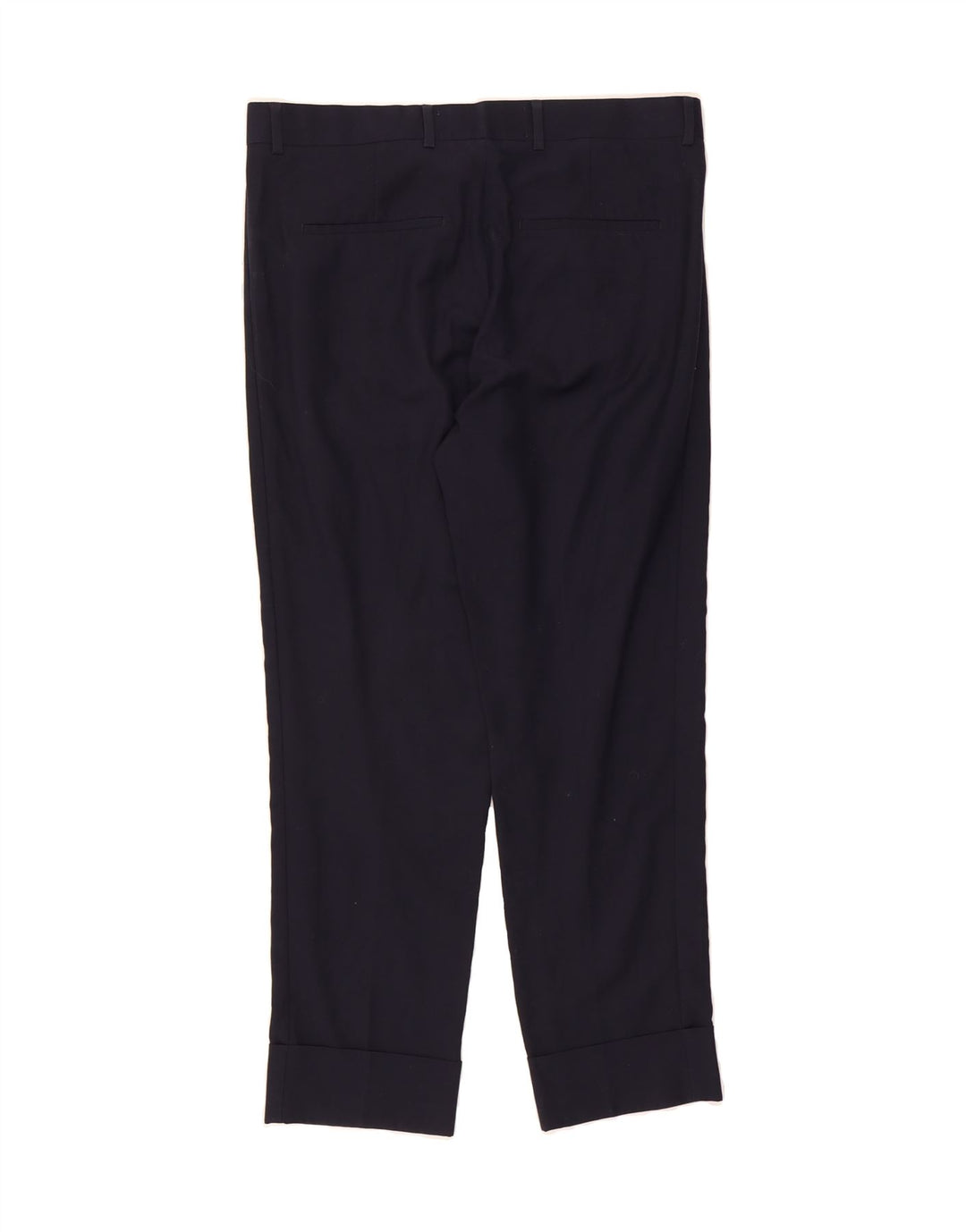 BENETTON Mens Slim Chino Trousers IT 48 Medium W34 L28 Navy Blue Polyester Vintage Benetton and Second-Hand Benetton from Messina Hembry 