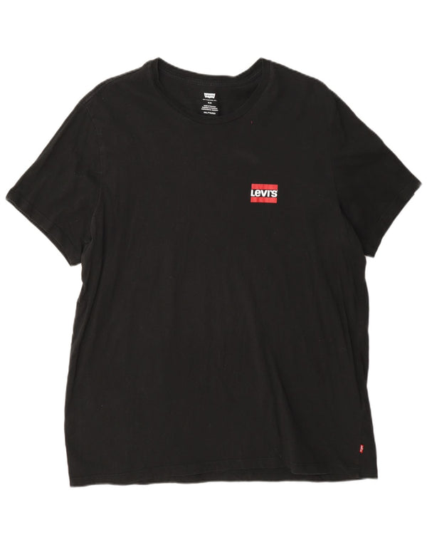 Levi's Mens Slim Fit Graphic T-Shirt Top 2XL Black Cotton