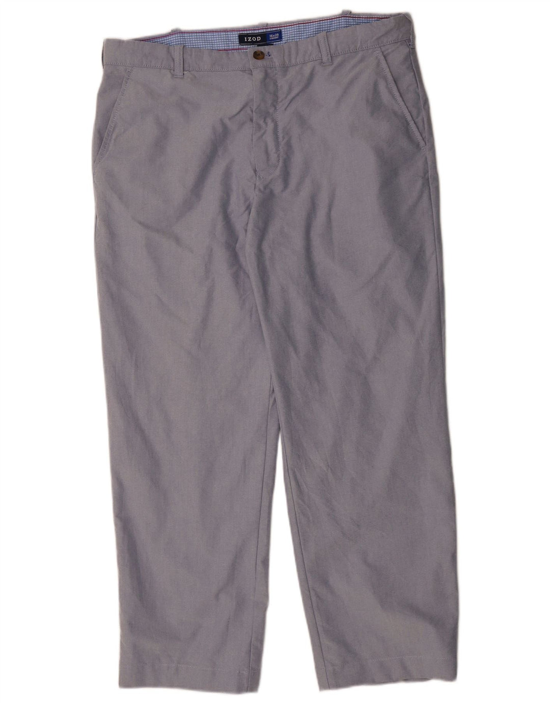 Calça chino reta masculina IZOD W36 L29 algodão azul
