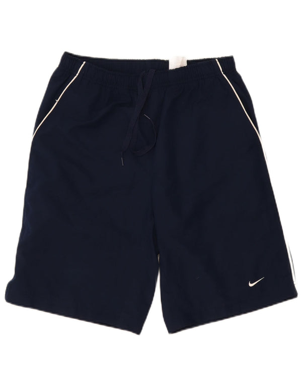 Pantaloncini sportivi Nike da uomo piccoli in poliestere blu navy