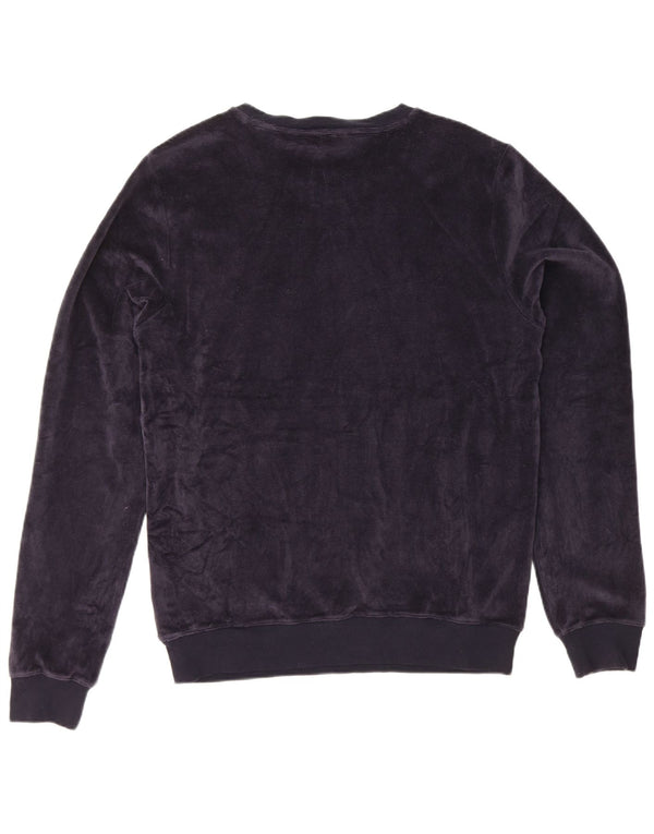 Γραφικό βελούδινο ανδρικό φούτερ Tommy Hilfiger Jumper Medium Navy Blue