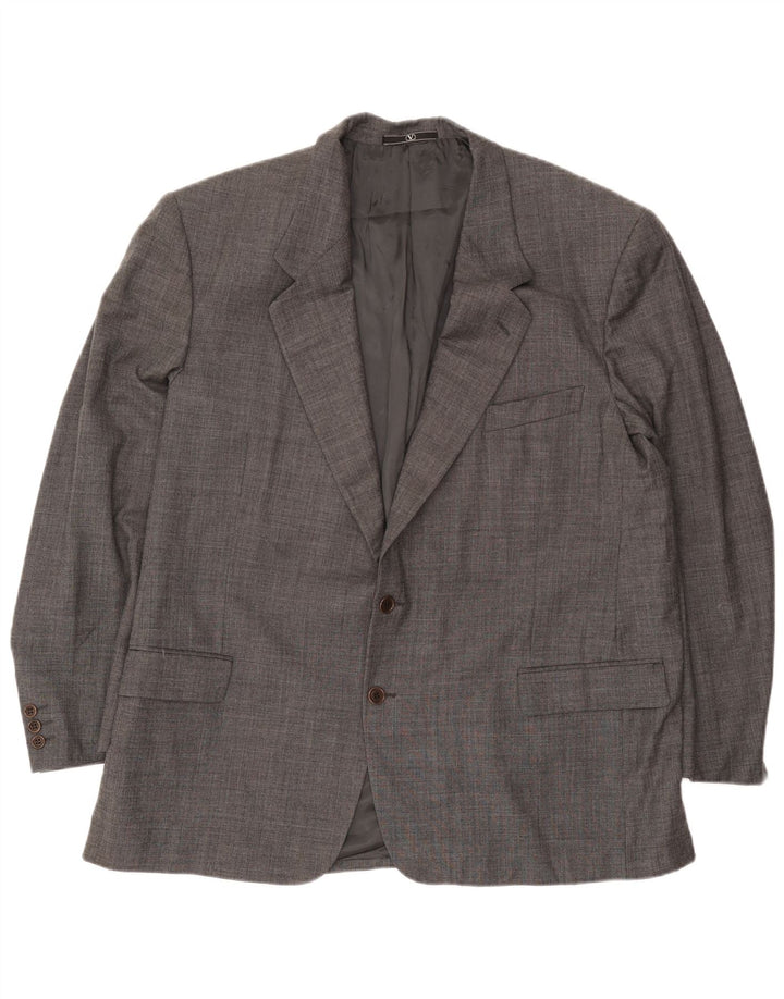 Valentino Ανδρικό σακάκι σακάκι με 2 κουμπιά UK 42 XL Γκρι παρθένο μαλλί
